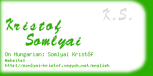 kristof somlyai business card